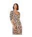 Robe mi-longue femme noir / marron Dorothy Perkins