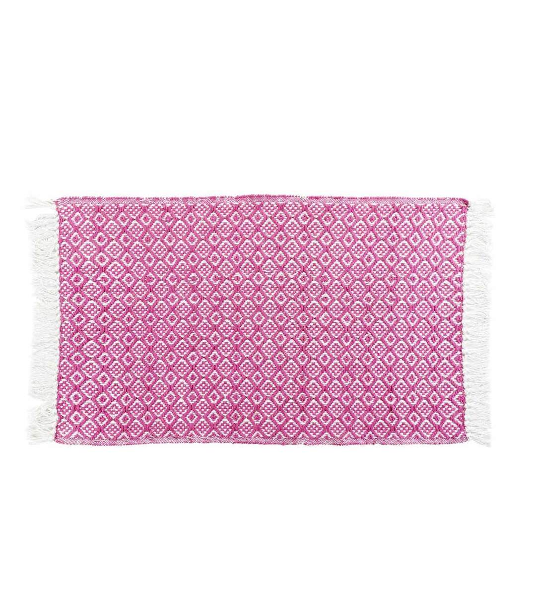 Tapis Tissé à Franges Pithaya 50x80cm Rose-1