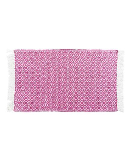Tapis Tissé à Franges Pithaya 50x80cm Rose