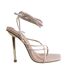 Sandales Motif/style Peau De Serpent Femme Crème Chic-4