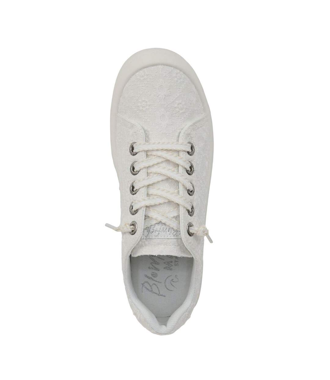 Womens/ladies Boardwalk Slip-on Trainers White Blowfish Malibu-4