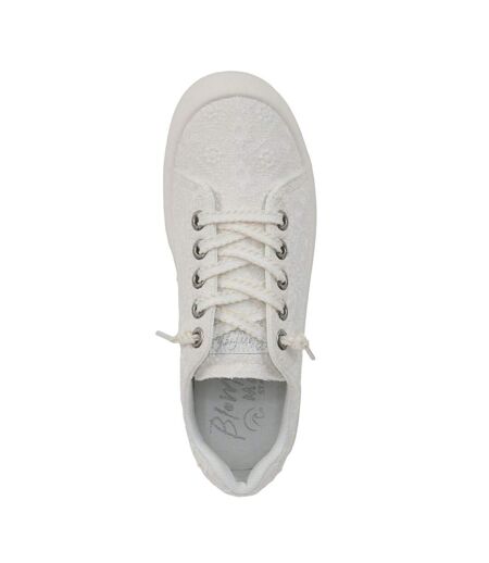 Womens/ladies Boardwalk Slip-on Trainers White Blowfish Malibu