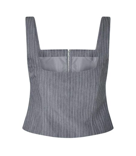Womens/ladies Pinstripe Square Neck Sleeveless Blouse Folkstone Jack Wills