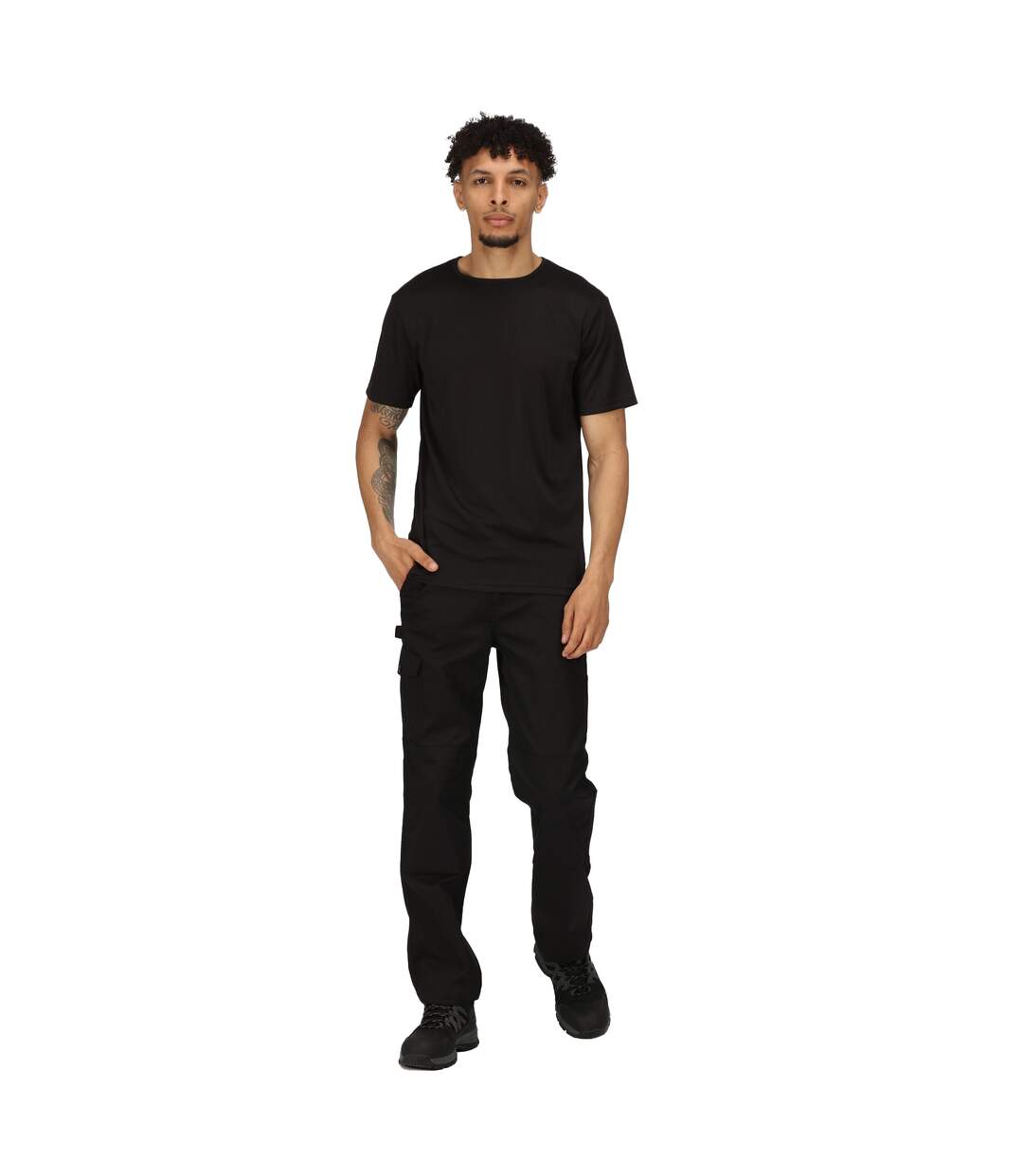 Mens pro reflective moisture wicking t-shirt black Regatta-4