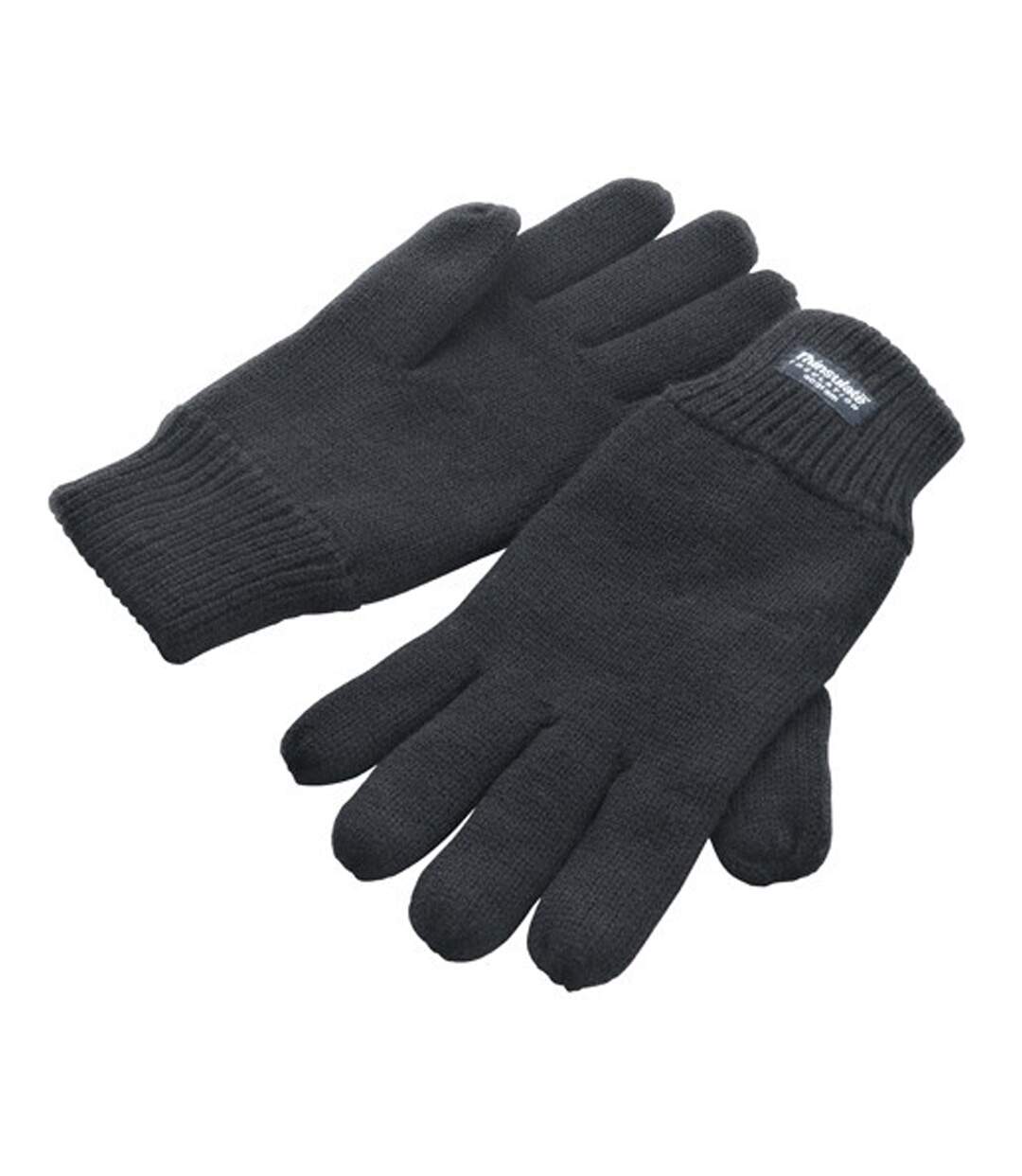 Unisex adult lined thinsulate winter gloves charcoal Result Winter Essentials-1