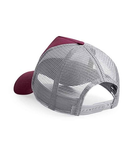 Casquette trucker adulte bordeaux / gris Beechfield