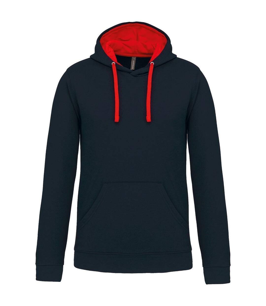 Sweat à capuche contrastée - Homme - K446 - bleu marine et rouge