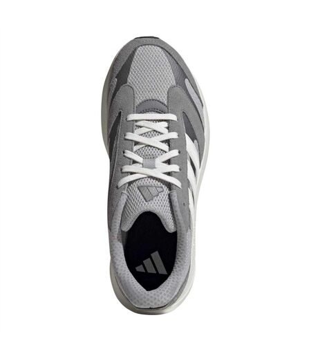 Mens Lightshift 2 Suede Trainers Grey White Iron Adidas