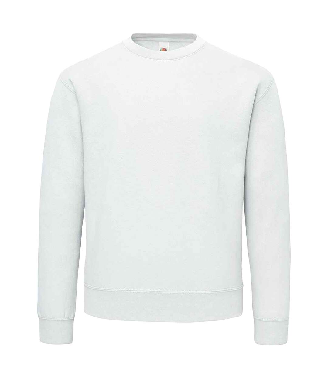 Mens supercotton plain sweatshirt white Fruit of the Loom-1