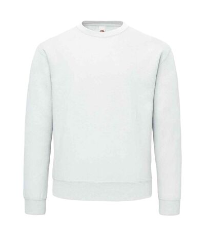 Mens supercotton plain sweatshirt white Fruit of the Loom