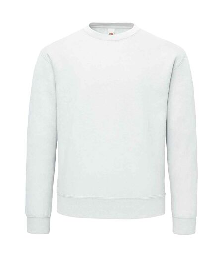 Mens supercotton plain sweatshirt white Fruit of the Loom