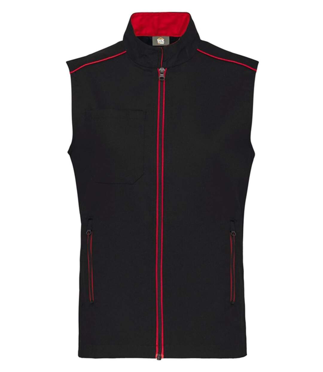 Gilet sans manches DayToDay - Homme - WK6148 - noir et rouge