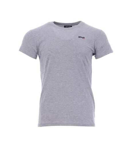 T-shirt gris homme schott nyc brodé
