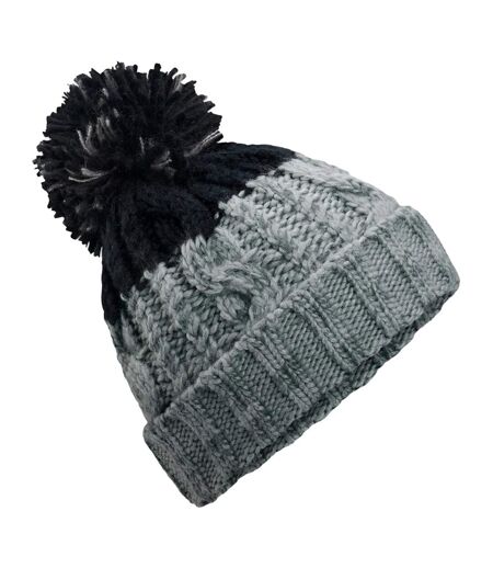 Bonnet À Revers Apres Unisexe Gris Clair Noir Beechfield