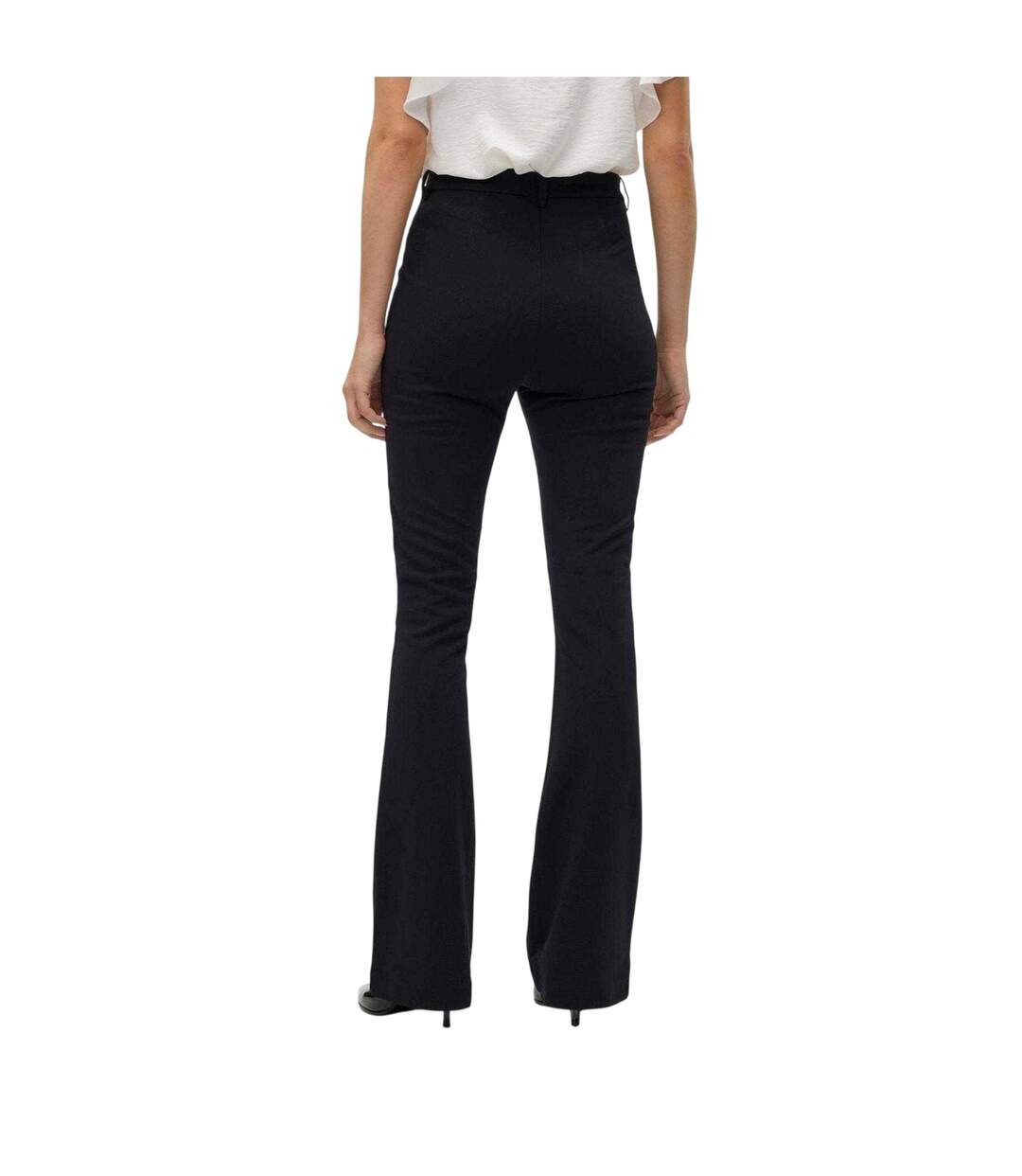 Womens/ladies Flared Trousers Black Vero Moda-3