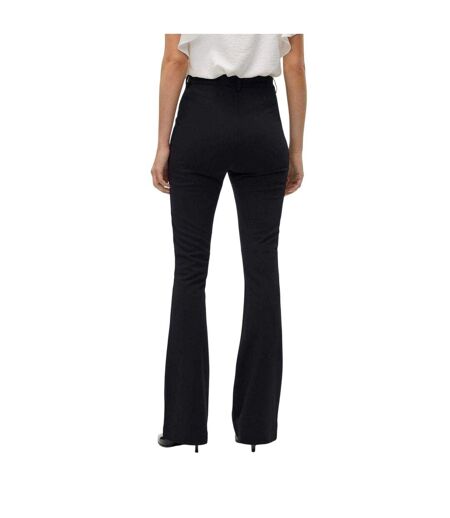 Womens/ladies Flared Trousers Black Vero Moda