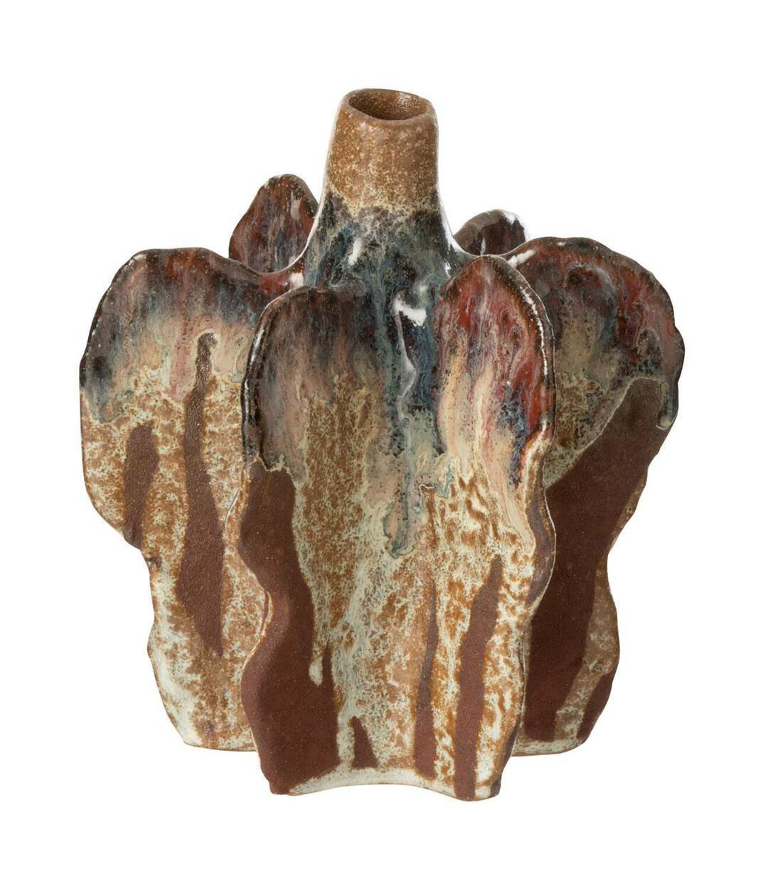 Vase Déco en Céramique Naga 15cm Rouille-1