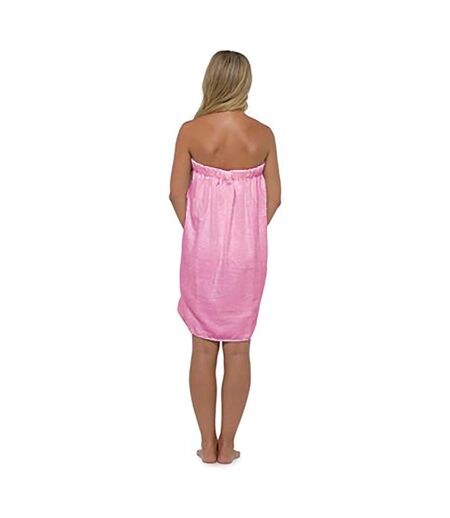 Ladies 100% Cotton Terry Cloth Spa Bath Towel Wrap with Pocket