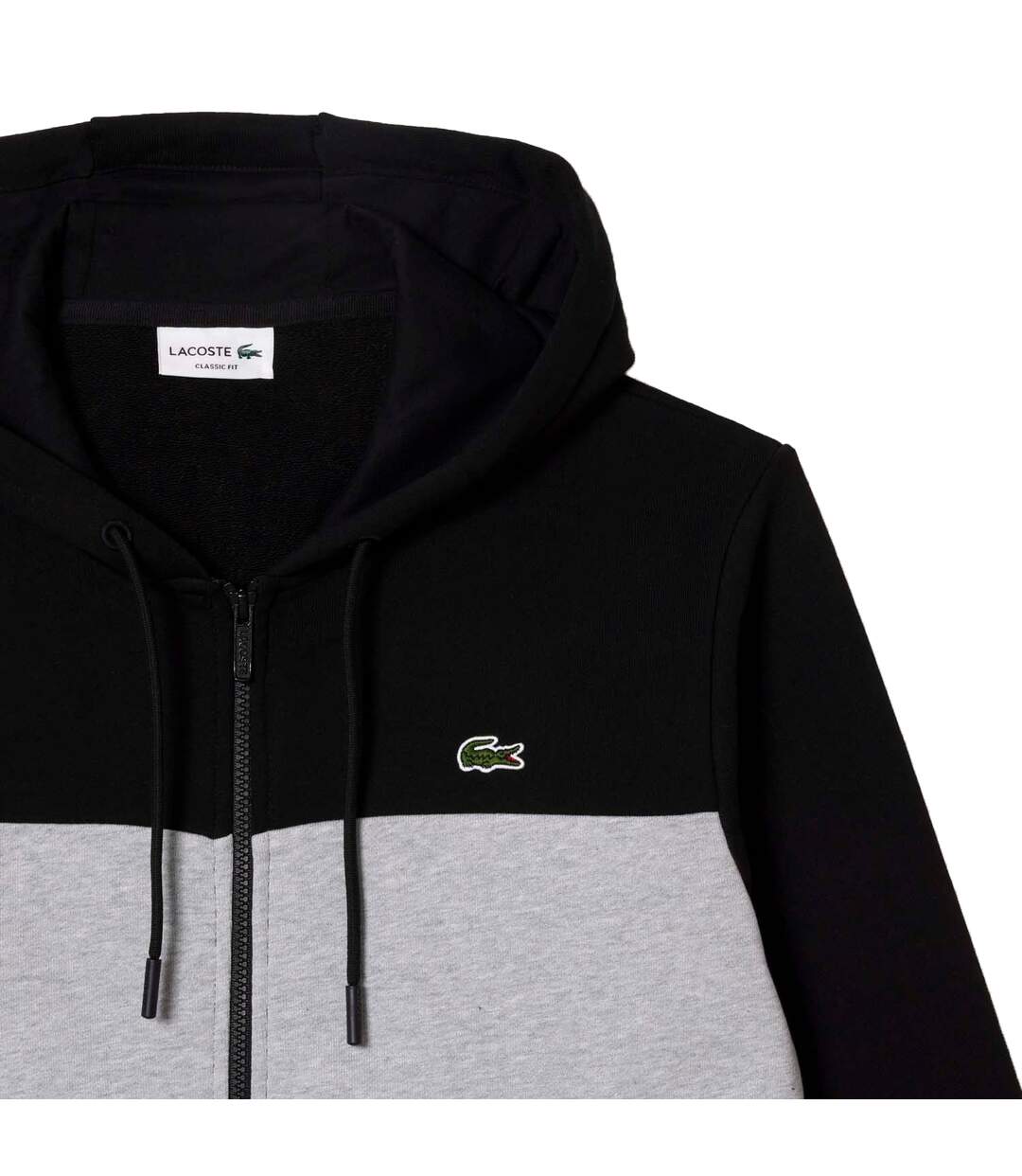 Veste À Capuche Homme Noir Gris Lacoste-4