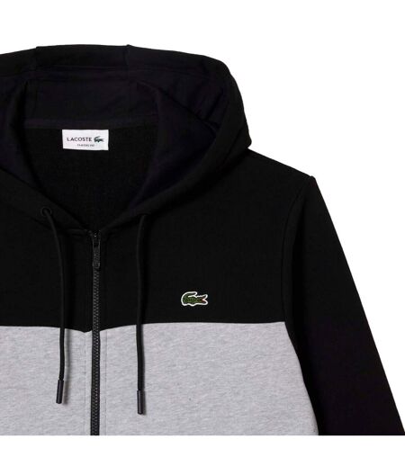 Veste À Capuche Homme Noir Gris Lacoste