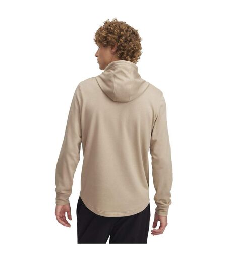 Mens Rival Logo French Terry Hoodie Brown Under Armour