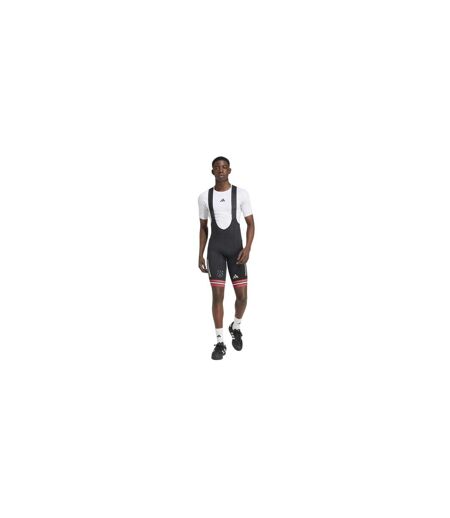 Mens Afc Ajax Padded Crotch Cycling Bib Shorts Black Red White Adidas