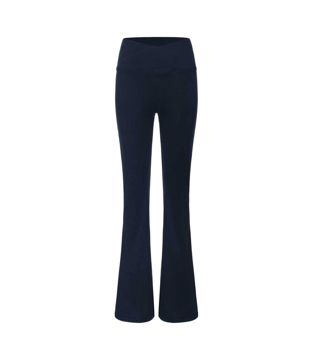Womens/ladies Crossover Flared Leggings Blue LA Gear-1