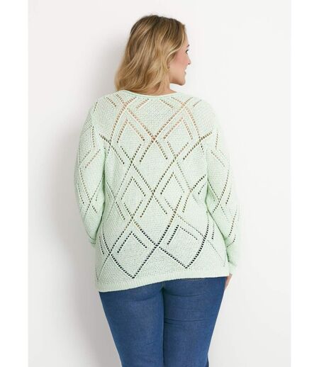 Pull maille moulinée ajourée