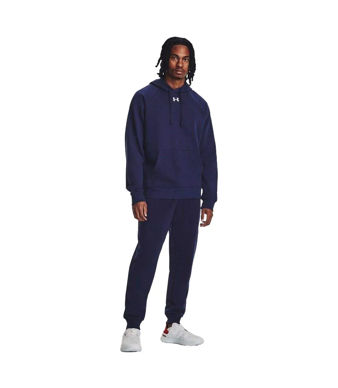 Mens Fleece Hoodie Midnight Navy Under Armour-4
