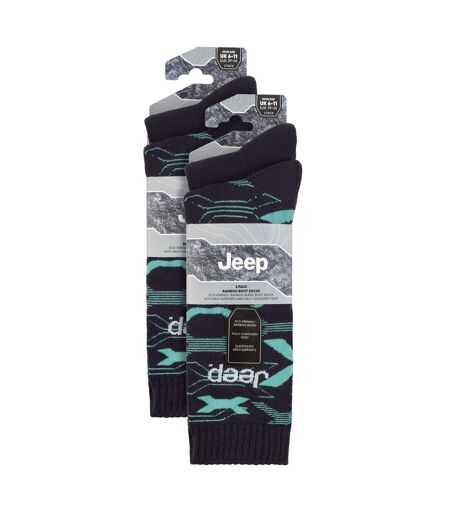 Jeep - Chaussettes de bottes épaisses en bambou pour hommes 4 paires
