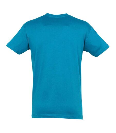 Mens Regent Short Sleeve T-shirt Blue Atoll SOLS