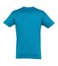 Mens Regent Short Sleeve T-shirt Blue Atoll SOLS-2