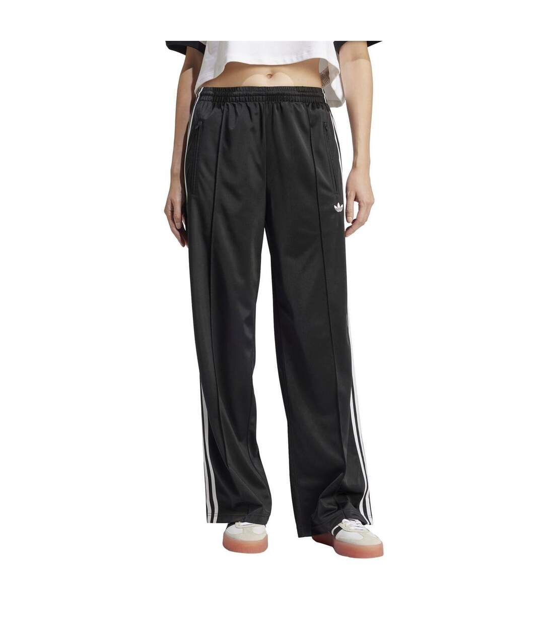 Pantalon De Survêtement Motif/style 3 Rayures Firebird Femme Noir Adidas-1
