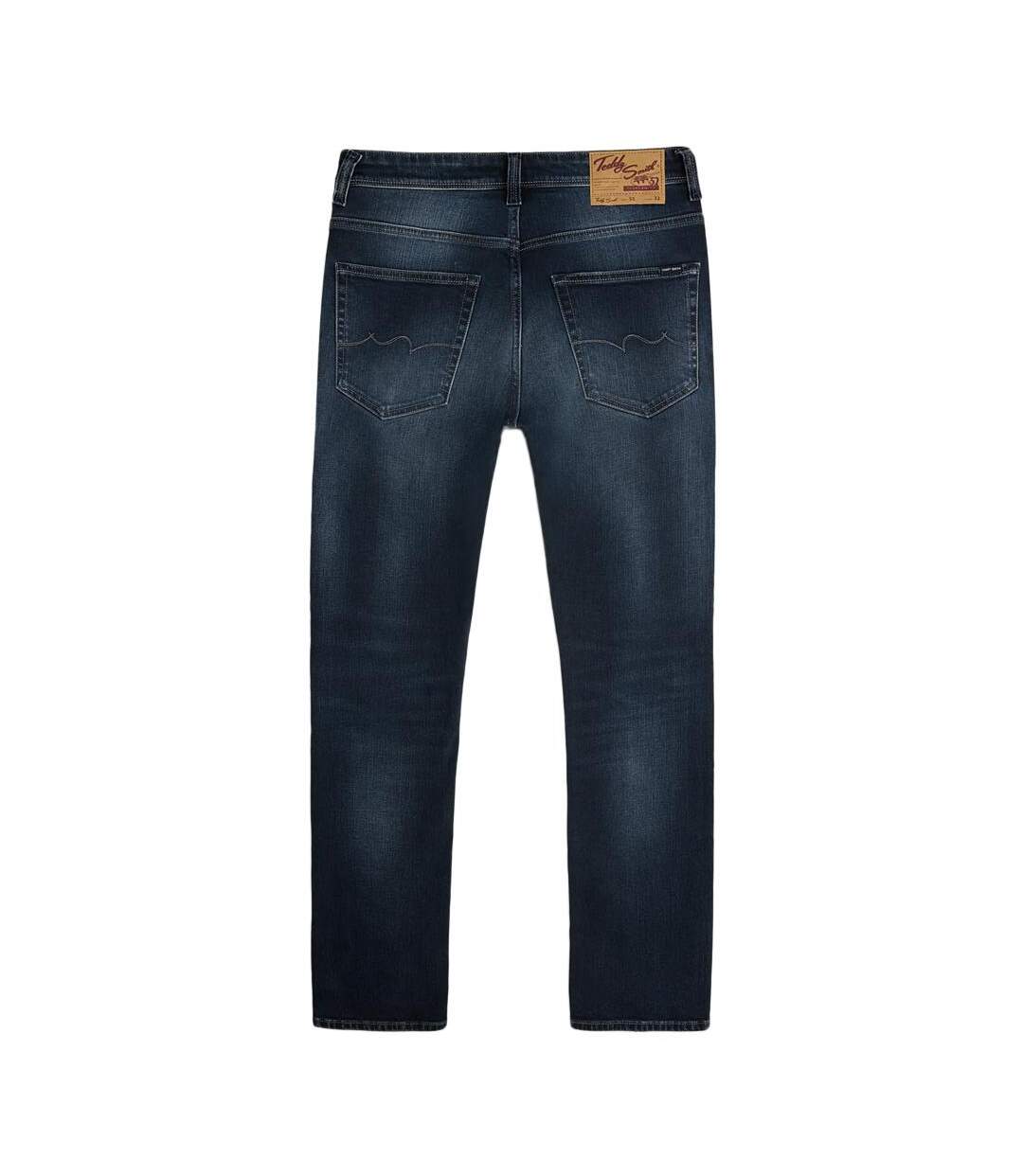 Jean droit bleu délavé homme teddy smith 10117266dl34 - 30-2