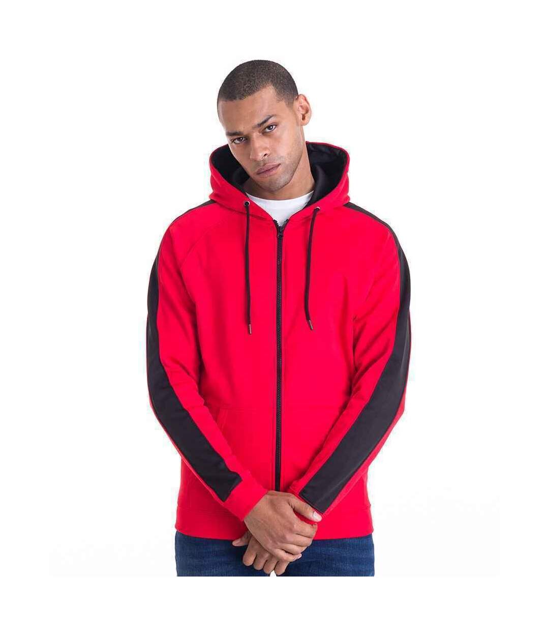 AWDis - Veste à capuche JUST HOODS - Homme (Rouge/noir) - UTPC2967