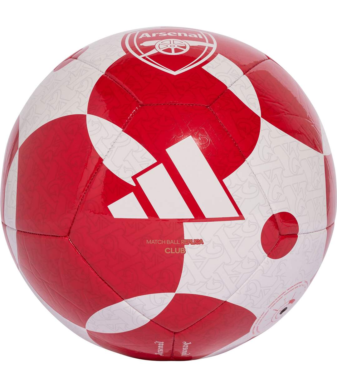 Ballon De Foot Motif/style Arsenal Fc Club Home Taille 5 Rouge Blanc Adidas-1