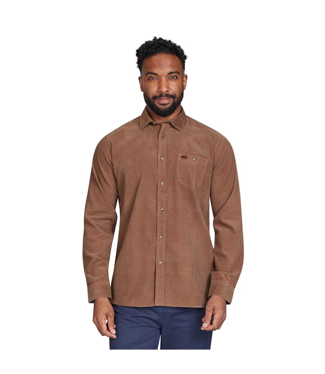 Chemise homme marron Raging Bull-3