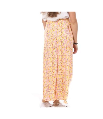 Jupe Longue Jaune/Rose Femme Vero Moda Maxi - M