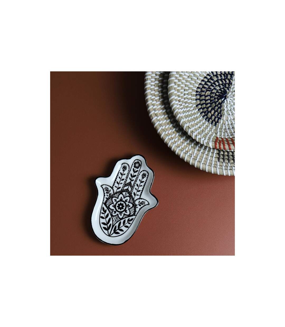 Vide-Poche Main en Céramique Mirage 11cm Noir-4