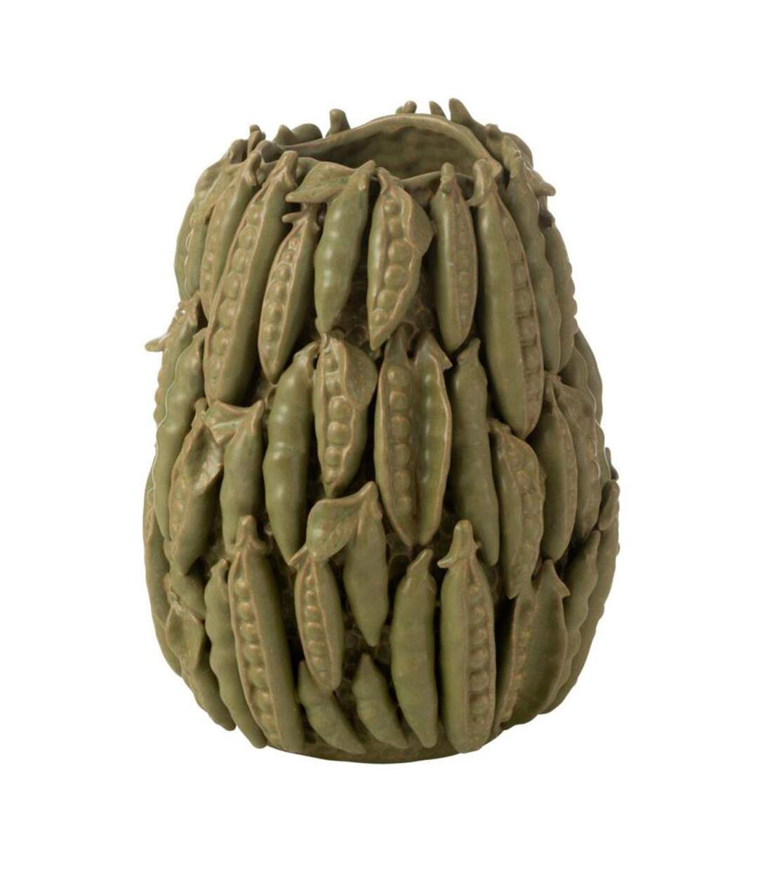 Vase Déco en Argile Petit Pois 38cm Vert-1
