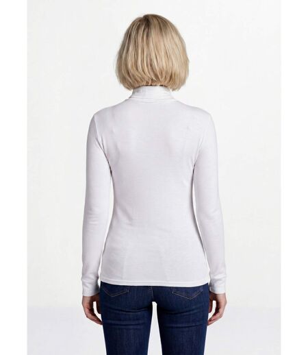 Sous-pull chaud col roulé maille interlock unie