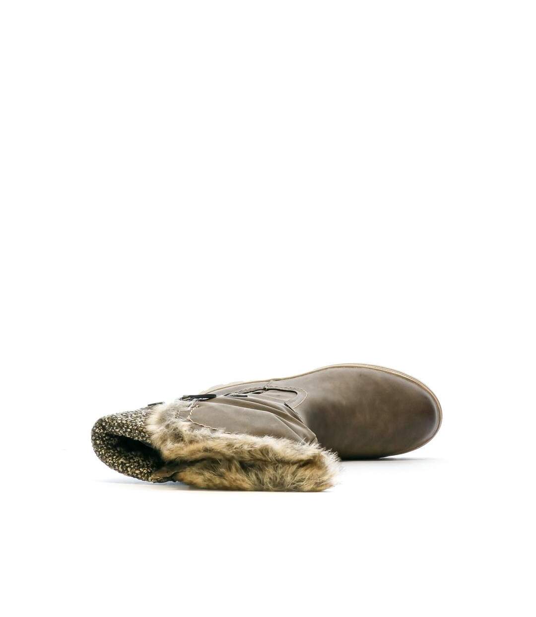 Bottes marron femme relife viplate-4