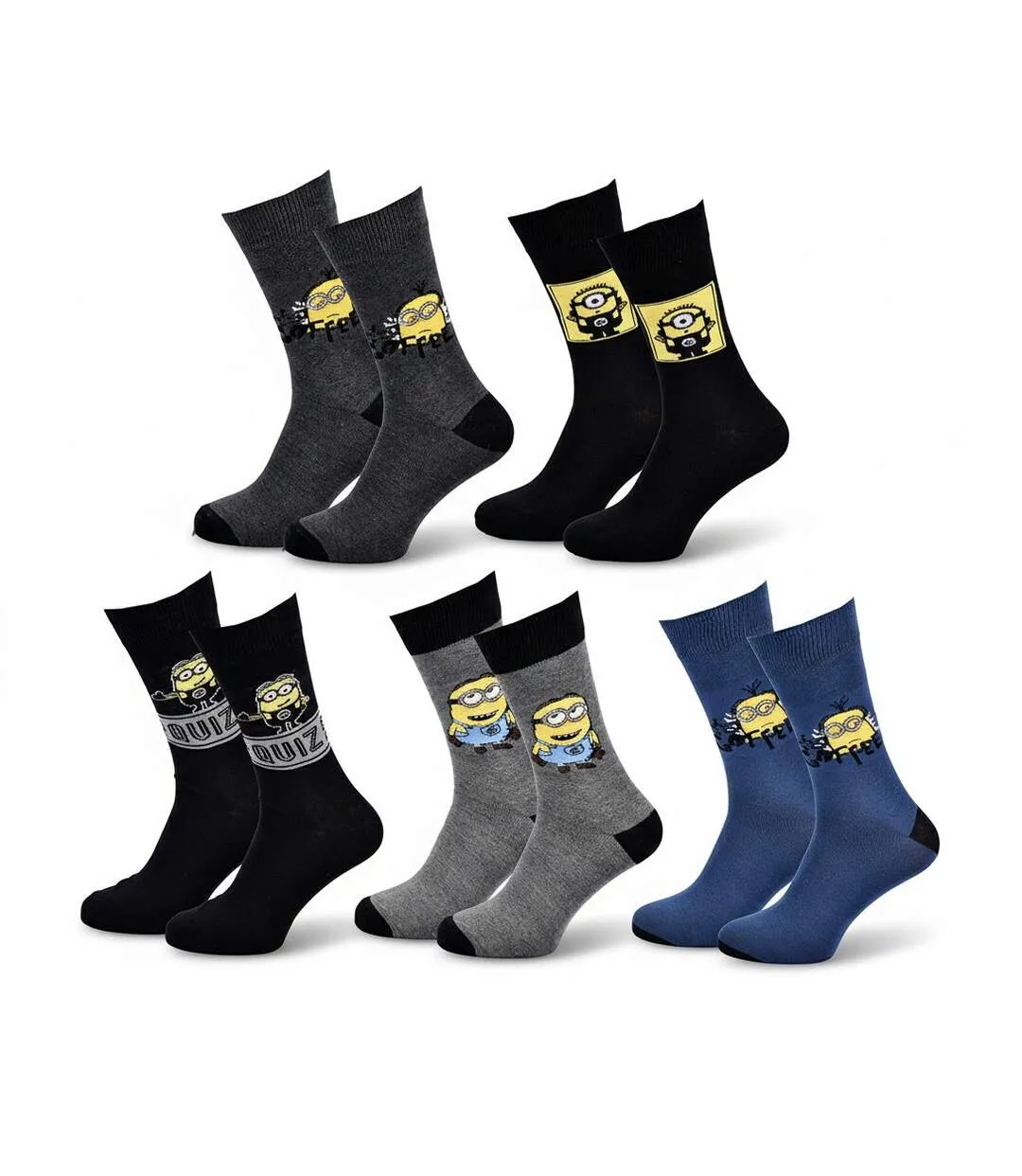 Minions - Chaussettes Homme Licence Pack de 5-1