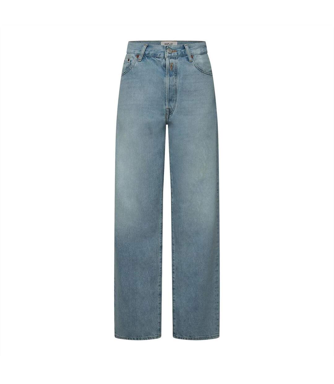 Womens/ladies 9zero1 Straight Jeans Blue Replay-1