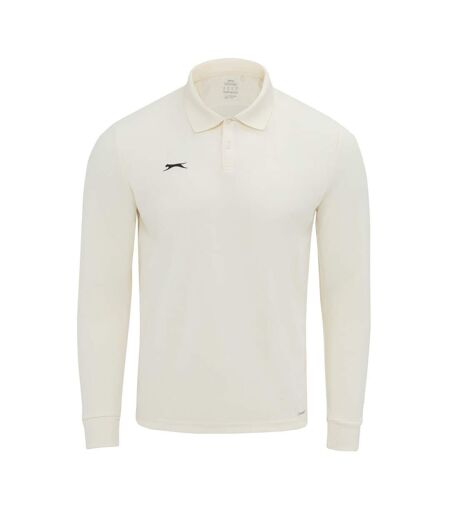 Polo Manches Longues Homme Crème Slazenger