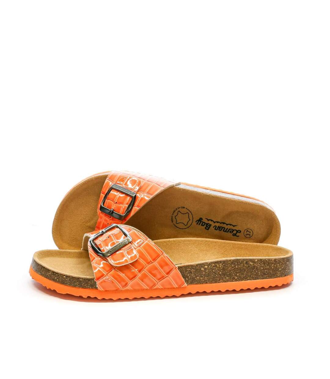 Sandales Oranges Femme Lemon Bay Croco - 36-1