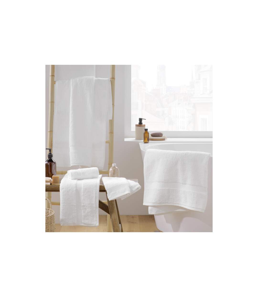 Drap de Douche Elegance 70x130cm Blanc-4