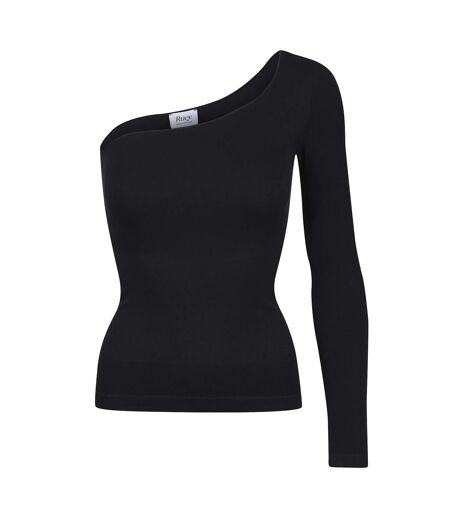 Ladies Essentials One Shoulder Top Sculpting Smoothing Stretch Fit