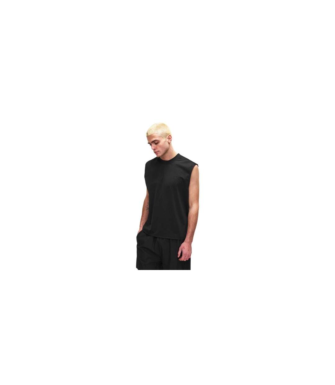 Débardeur Entraînement Motif/style Perforé Homme Noir Couture Club-2