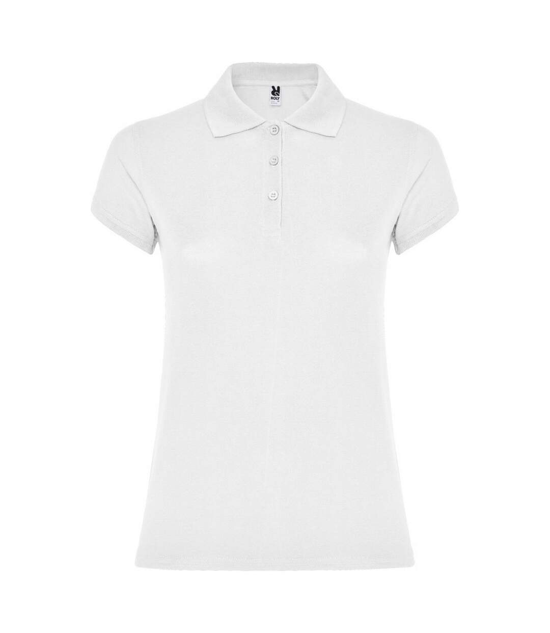 Womens/ladies star polo shirt white Roly-1